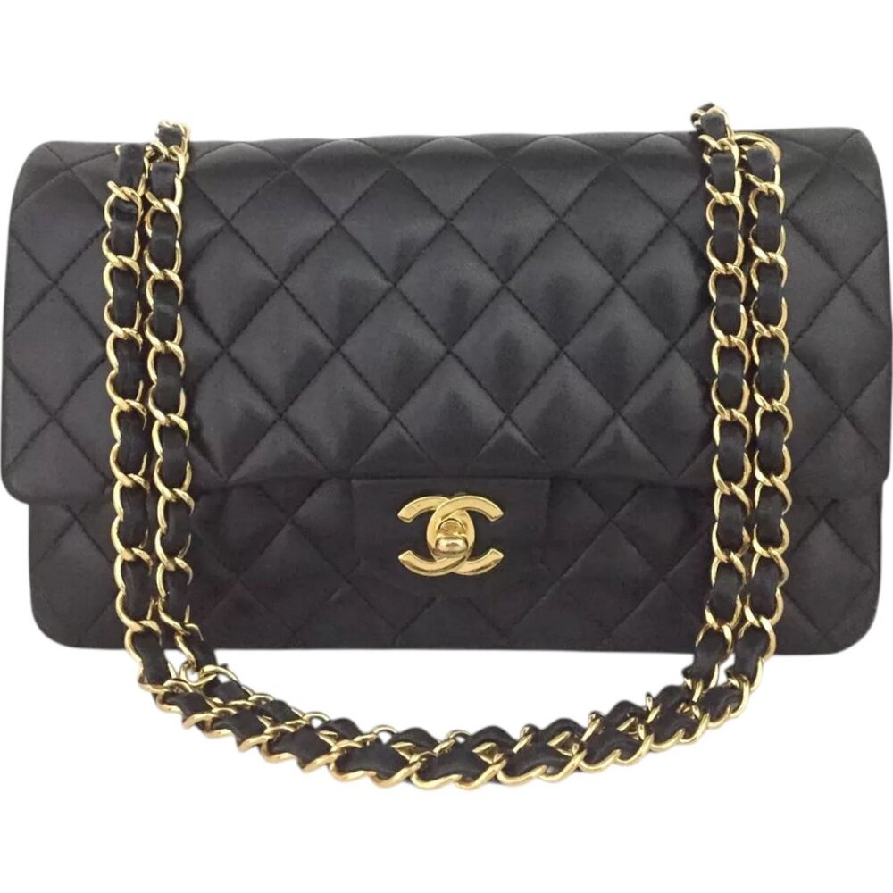 3143207BT (S6) Chanel Hand Bag Black Lambskinn